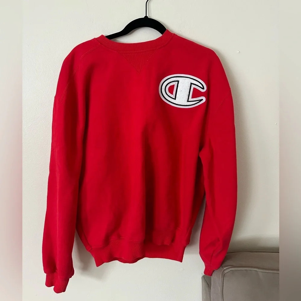 Men's Large Red Vintage Champion Sweatshirt